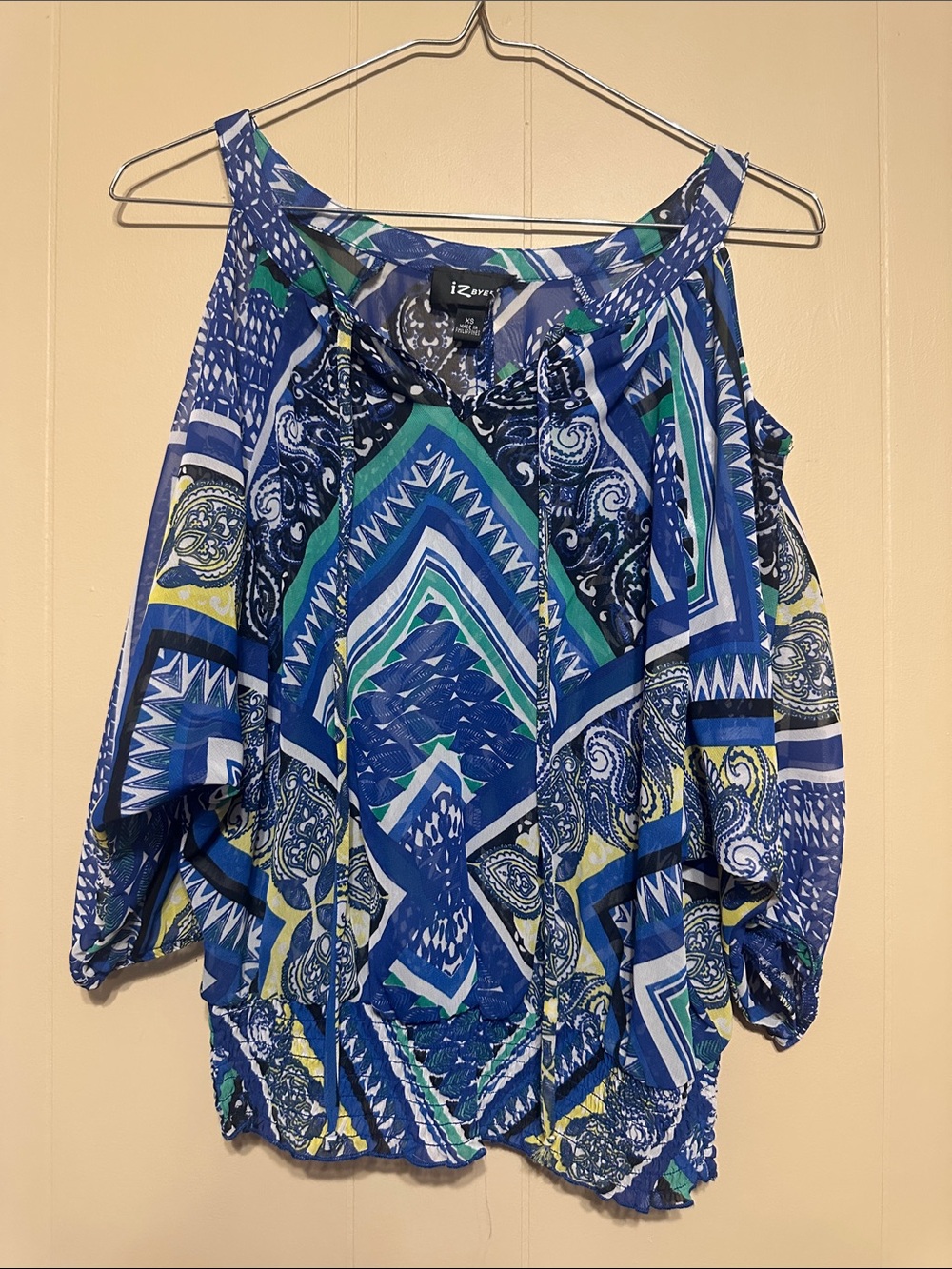 IZ BYER peasant top - size XS